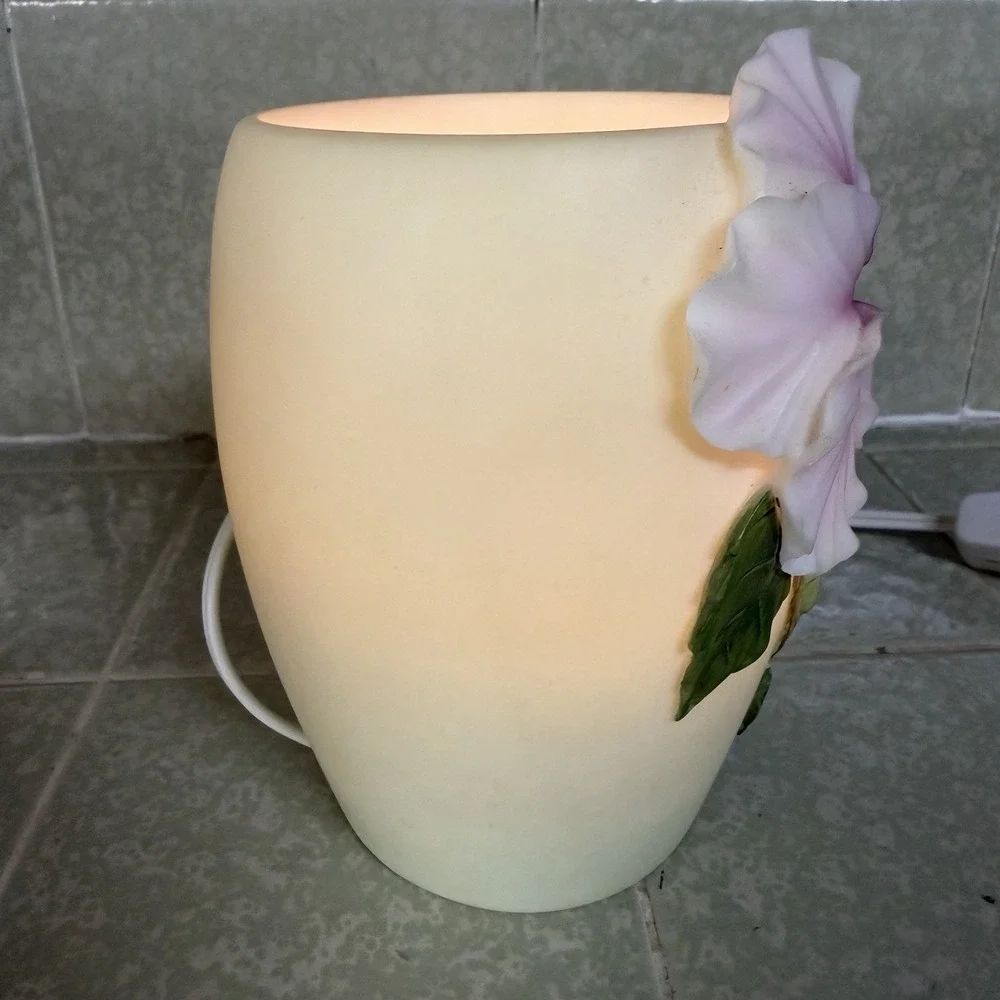 Ibis & Orchid Hummingbird Hibiscus Accent Night Light Lamp Sculpted Resin 5in